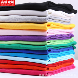 厂家直销速干空白短袖纯棉广告衫文化衫班服T恤定制工作服印logo