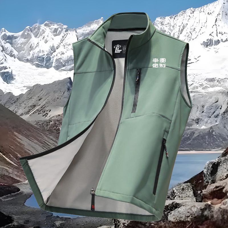 跨境户外冲锋马甲定制立