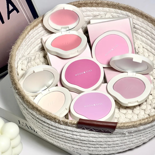 新品早八人腮红~MOONEYES月亮眼睛膨胀显白紫色裸妆自然平价腮蓝