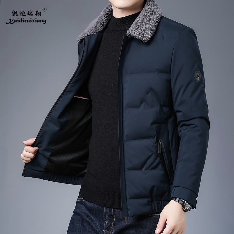 时尚男装休闲男士羽绒服短款高绒