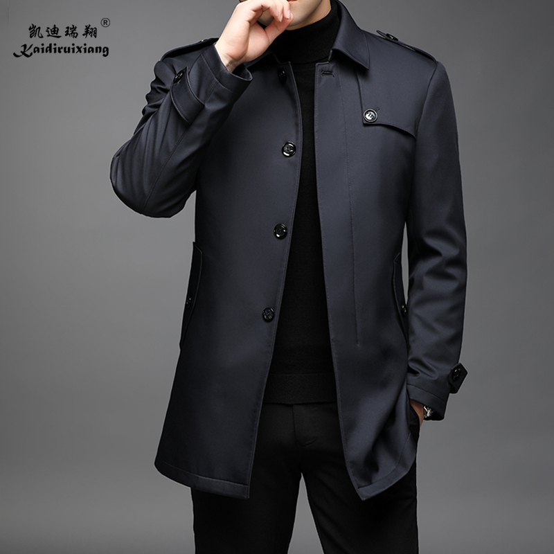 商务男装休闲款风衣款羽绒服新款