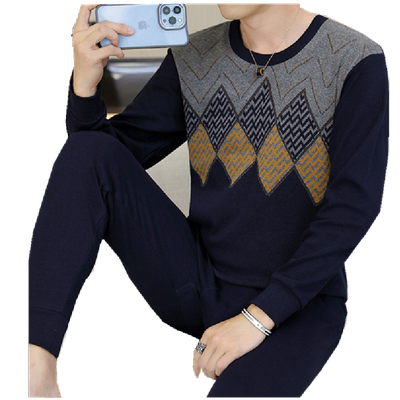 纯棉秋衣男衬衣衬裤薄款保暖内衣