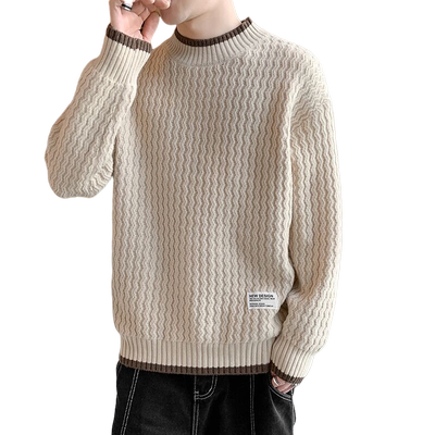 加绒加厚半高领保暖毛衣