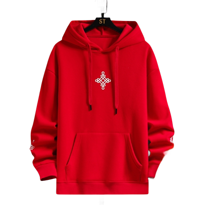 新款加绒加厚帽红色衣服