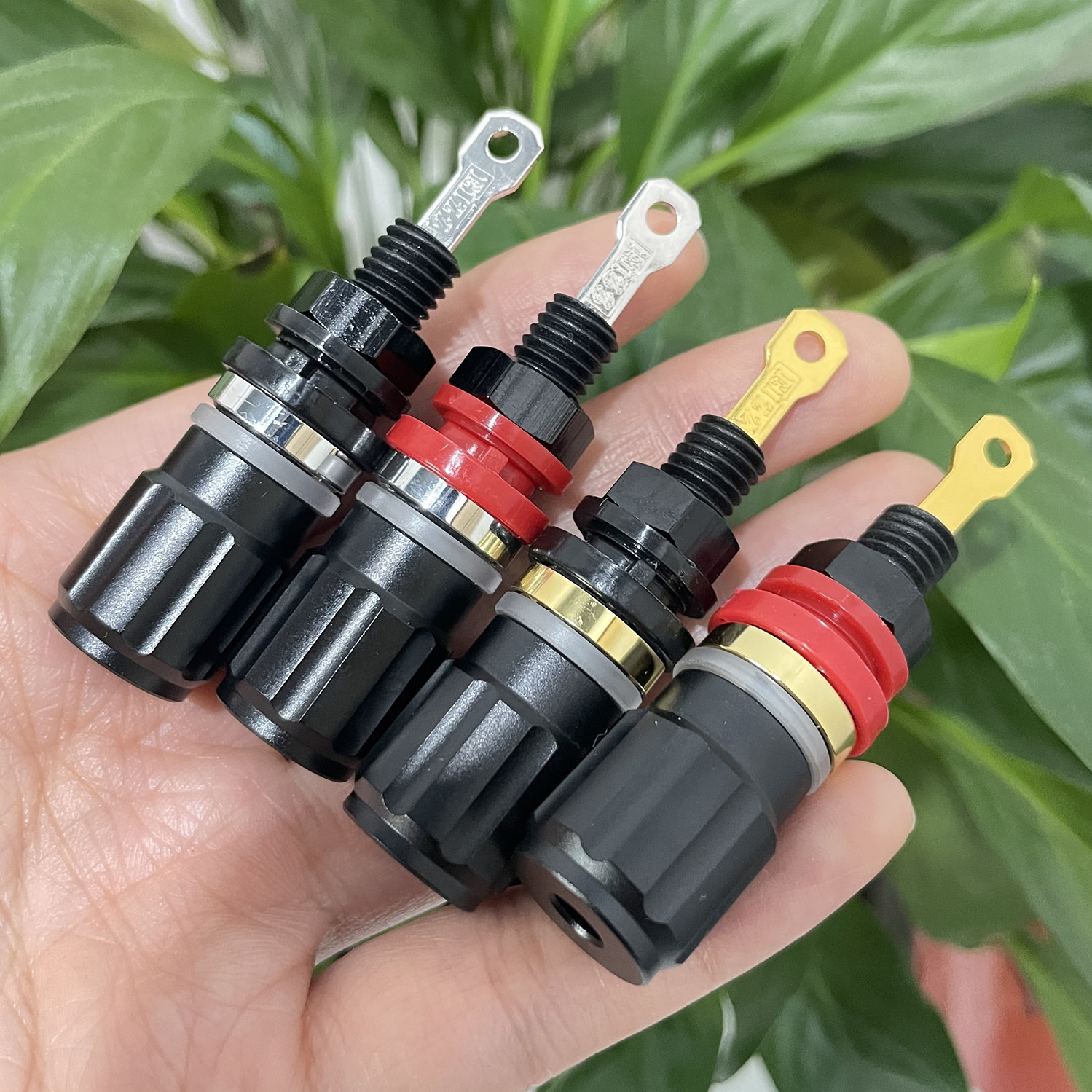 EIZZ艺致EZ-301 EZ-301A接线柱紫铜镀金镀铑单点式传输功放接线柱