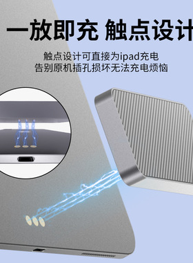 适用于苹果10.9/11/12.9/13英寸ipadprom4/ipadair5m2m3最新款平板ipad磁吸充电器触点充电器无线充电器快充