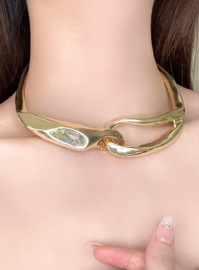 夸张设计感镂空不对称项圈项链简约锁骨圈小众网红短款颈链潮