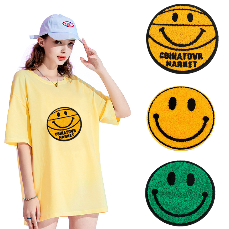 DIY时尚卡通笑脸布贴缝制贴