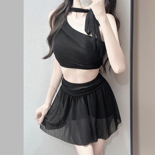 游泳衣女分体两件套裙式2025新款高级感显瘦平角学生性感温泉泳装