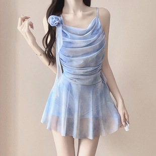 泳衣女2026新款高级感时尚甜美纯欲风遮肚显瘦连体裙式性感游泳装