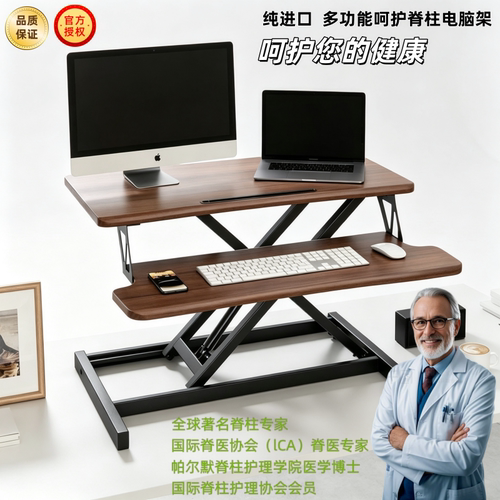 站立式升降电脑桌电脑升降桌支架笔记本站立式工作台显示屏升降桌