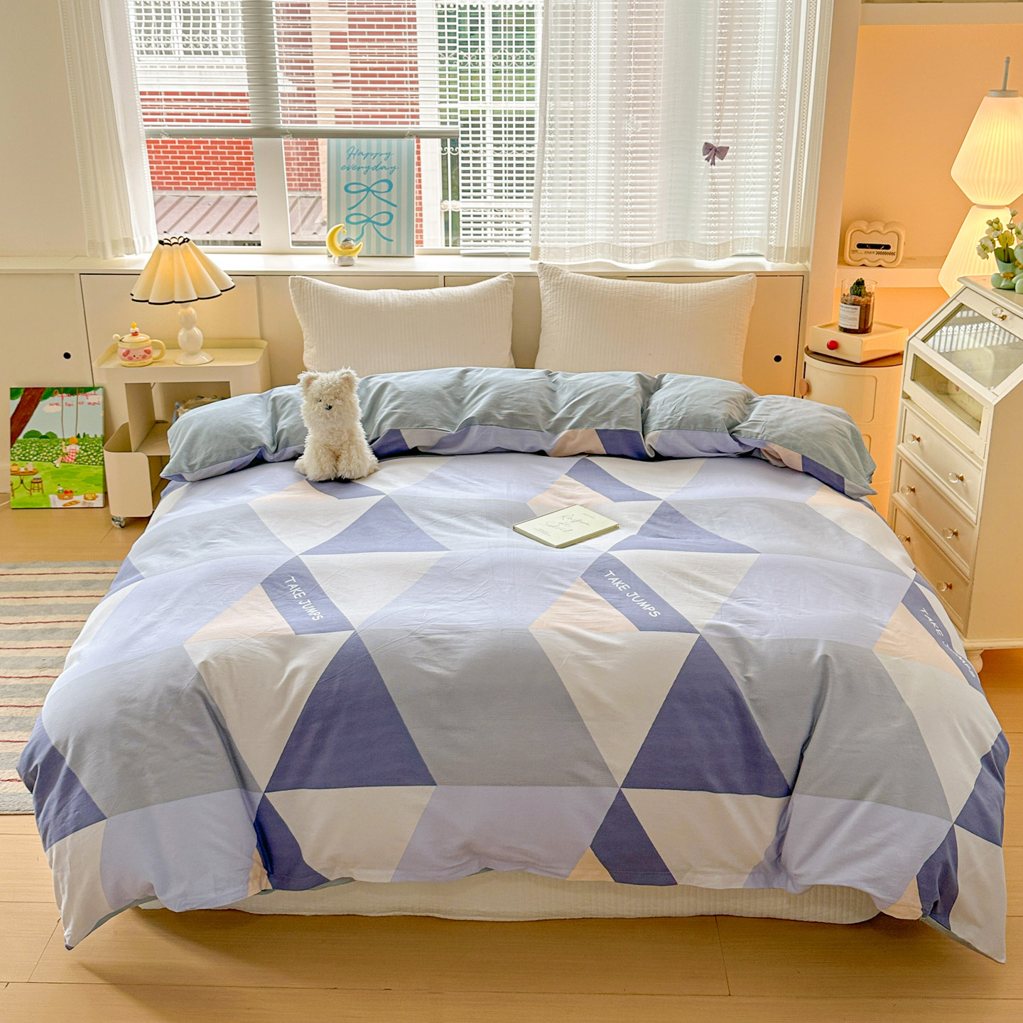 纯棉被套单件全棉被罩双人学生宿舍150x200x230单个1.5米单被褥套