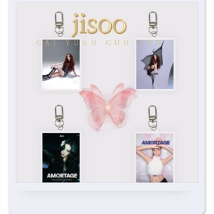 BLACKPINK金智秀JISOO SOLO2专辑AMORTAGE应援钥匙扣书包挂件礼物