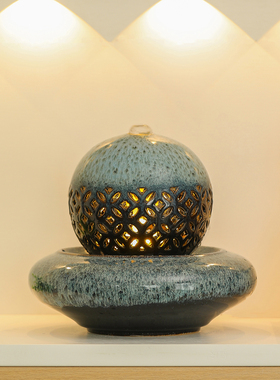 流水摆件循环水创意小型桌面装饰