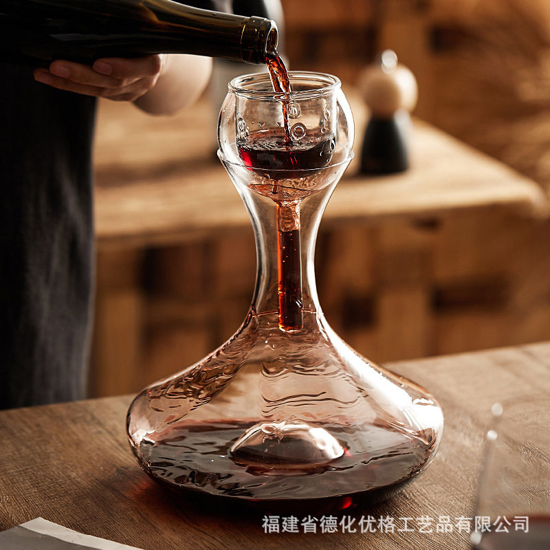 增氧红酒醒酒器家用创意快速醒酒器轻奢风水晶玻璃葡萄酒具分酒壶