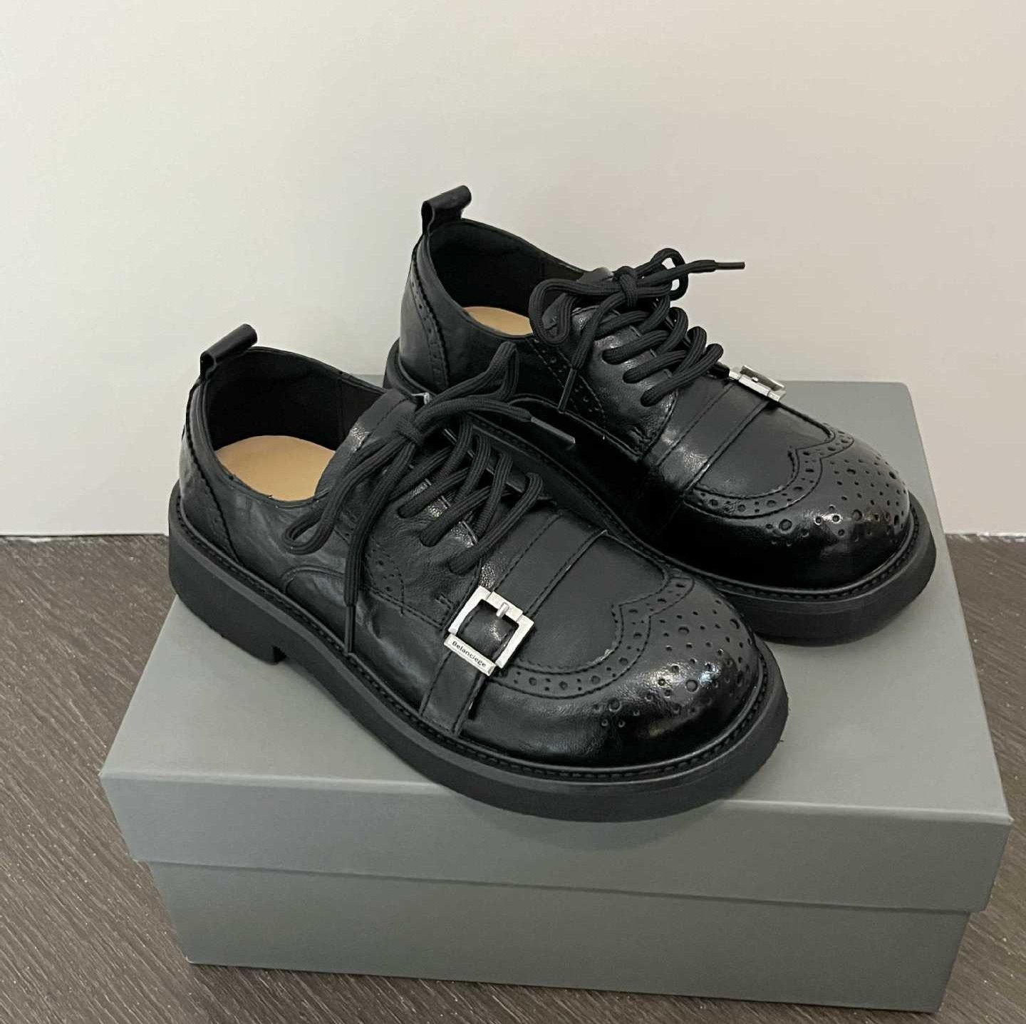 欧洲站2026春季新款时尚复古英伦风雕花休闲皮鞋女百搭单鞋潮,女鞋,牛津鞋/布洛克鞋/德比鞋,淘宝优惠券,粉丝福利购,淘宝优惠卷