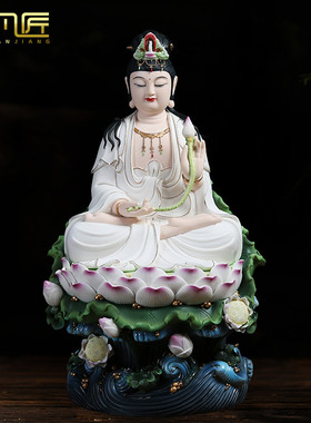 德化西方三圣大势至观音菩萨佛像