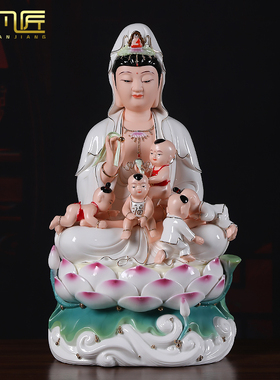陶瓷坐莲观音菩萨送子观音
