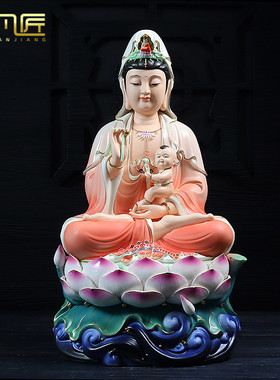 菩萨像摆件白瓷供奉摆件观音佛像