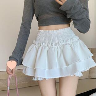 黑色短裙女夏季 甜美高腰小公主超短蛋糕裙纯欲风显瘦 新款 爆款