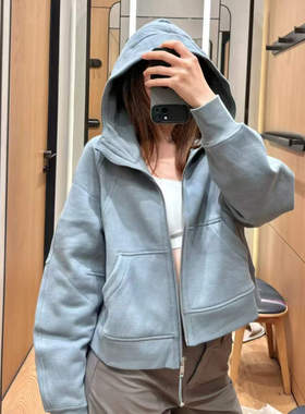 高品质现货！Sucb oversized经典运动全拉链卫衣帽衫短款外套女