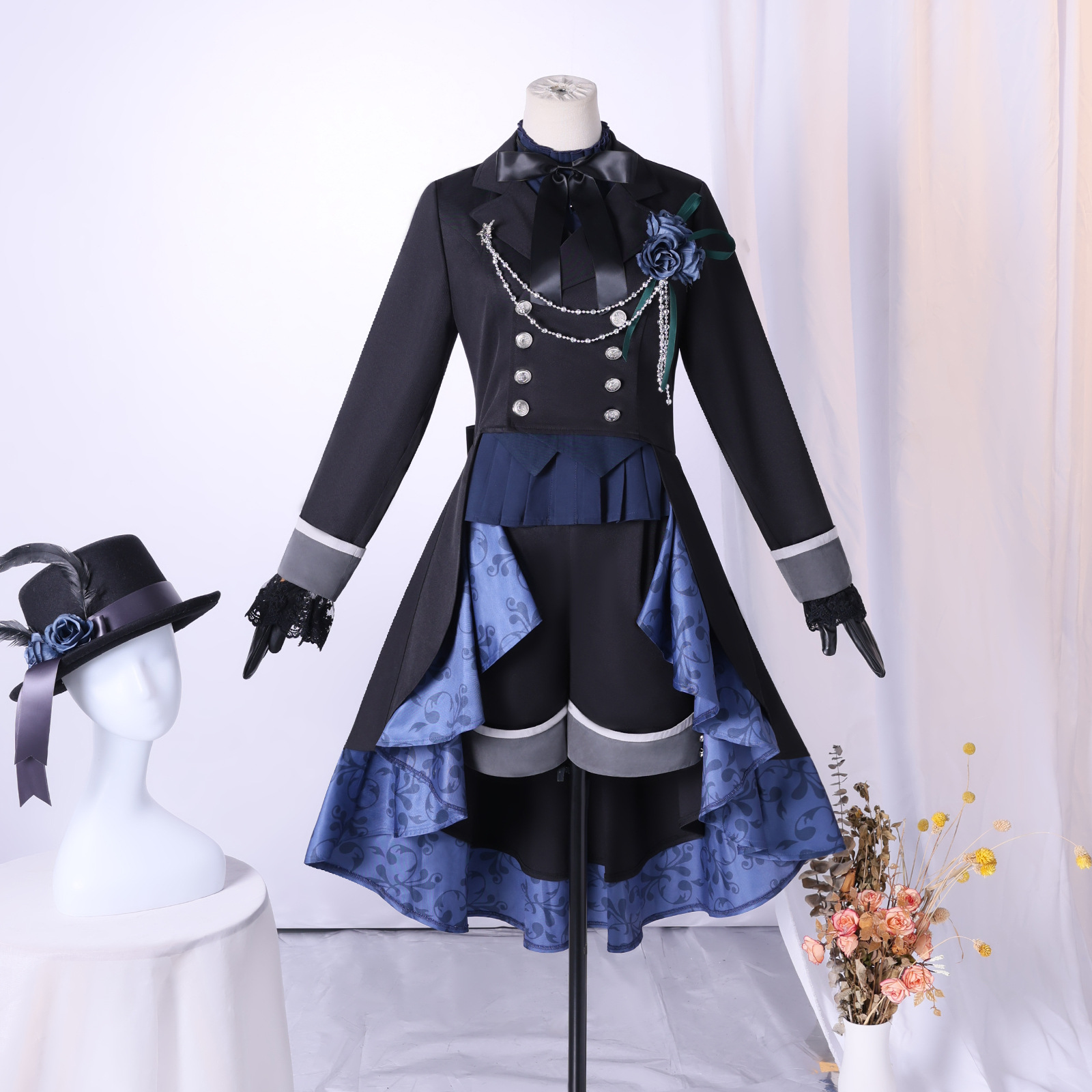 黑執(zhí)事綠魔女篇COS服21話黑玫瑰夏爾cosplay服裝c服女裝