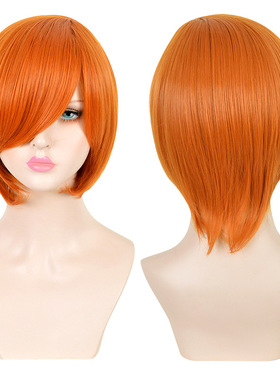 黑执事儒师 假发女橙色/桔色  娜美京子短发cosplay动漫假发