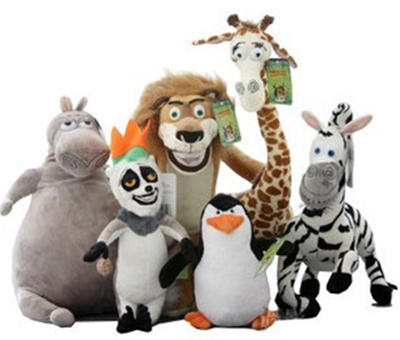 马达加斯加长颈鹿河马公仔玩偶