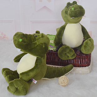 可爱仿真绿鳄鱼公仔小毛绒玩具大号鳄鱼玩偶儿童节生日礼物送男孩