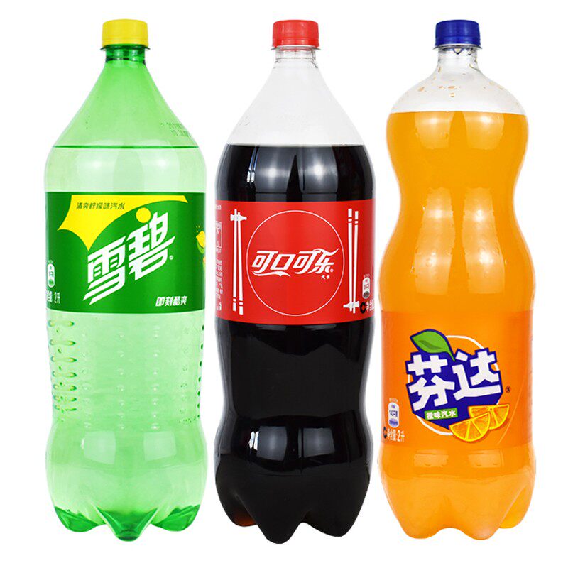 可口可乐 雪碧 芬达 碳酸饮料2L*6瓶 规格可选 大瓶可乐汽水 包邮