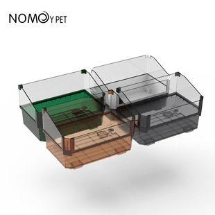 乌龟缸带晒台养龟缸别墅大型饲养箱底排水生态鱼缸水陆玻璃缸