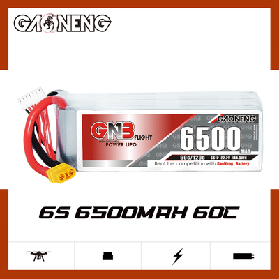 GNB高能6500mAh 6S 22.2V 60C穿越机FPV航模模型锂电池RC遥控船模