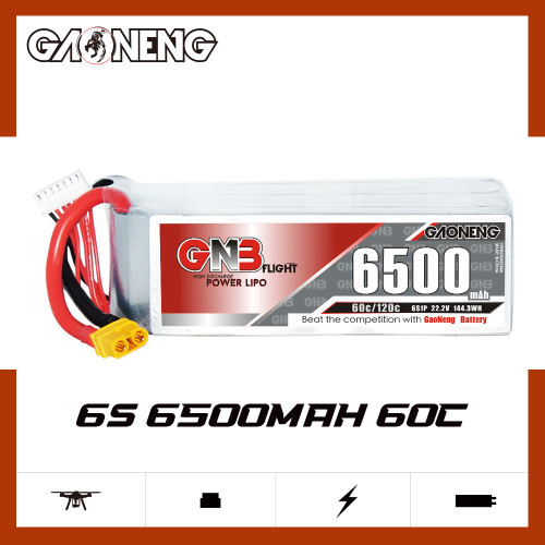 GNB高能6500mAh 6S 22.2V 60C穿越机FPV航模模型锂电池RC遥控船模