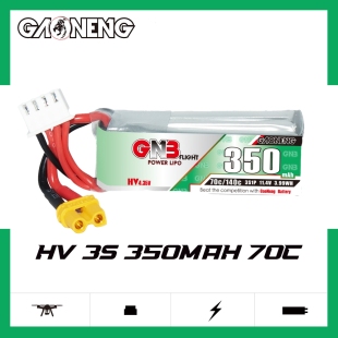 HV遥控穿越机锂电池 GNB高能350mAh 70C 11.4V FPV玩具模型