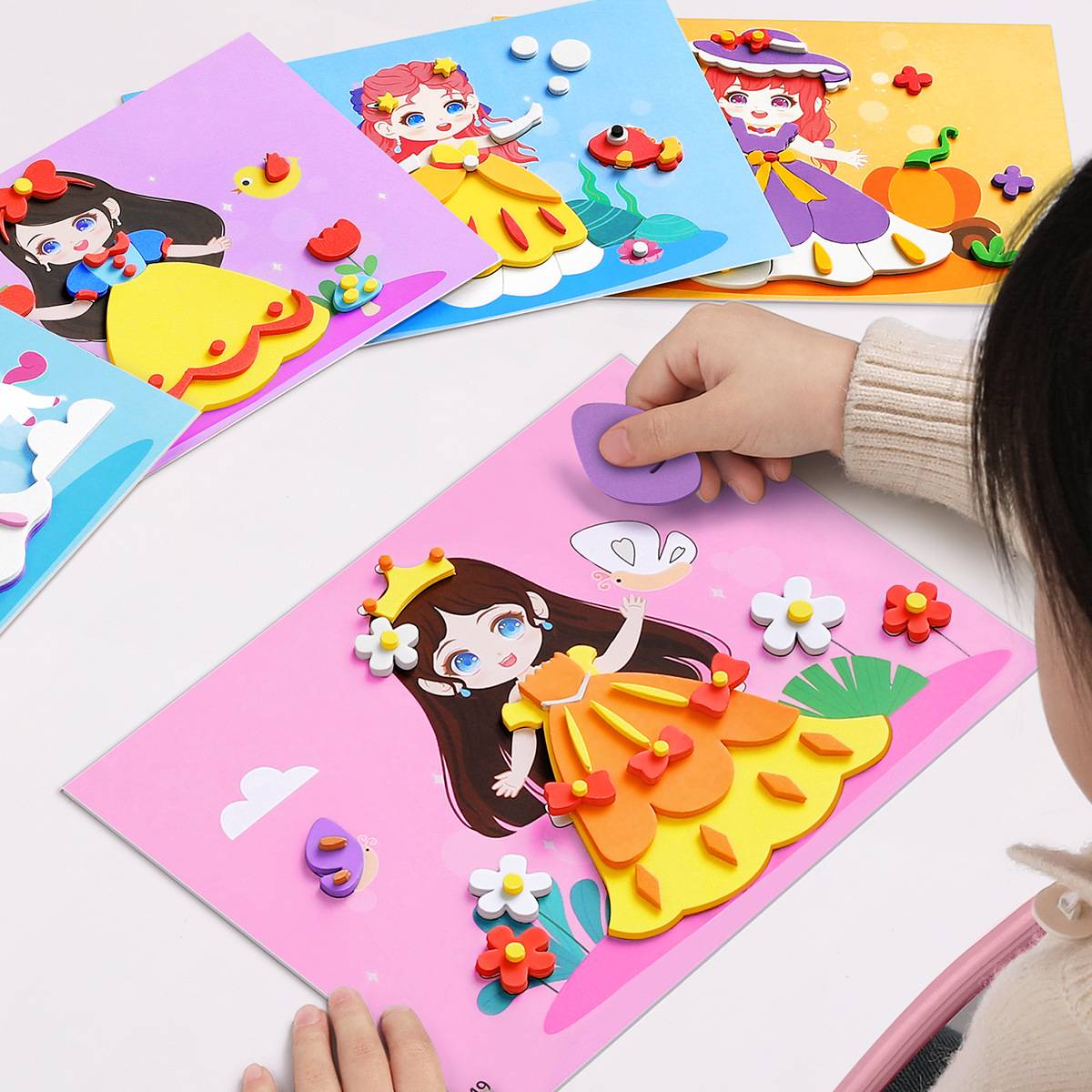 儿童手工diy立体粘贴画3d幼儿园