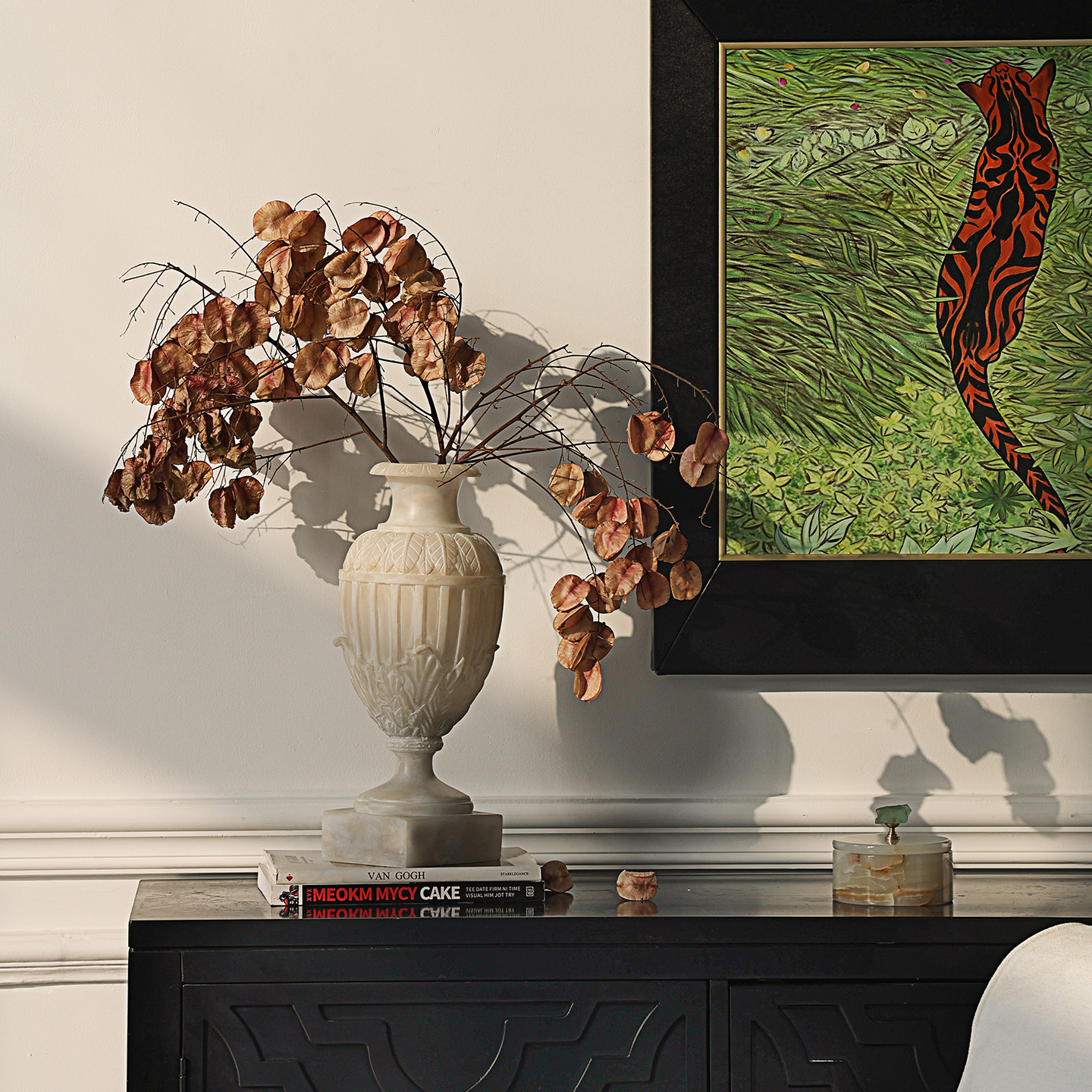 形上小众中古奖杯仿玉石插花瓶