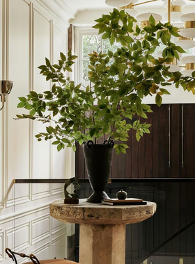 形上法式中古陶瓷花瓶水培插花ins样板房侘寂风四耳罐花器摆件