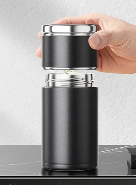 繁简茶水分离泡茶杯陶瓷内胆保温杯2024水杯可爱迷你便携旅行杯子