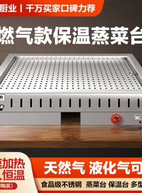 低浅型保温台台式燃气加热不锈钢商用加热包子馒头熟食快餐保温台