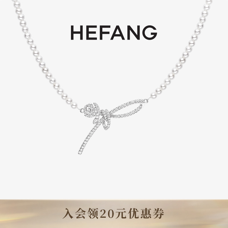 HEFANG玫瑰丝带项链送礼物