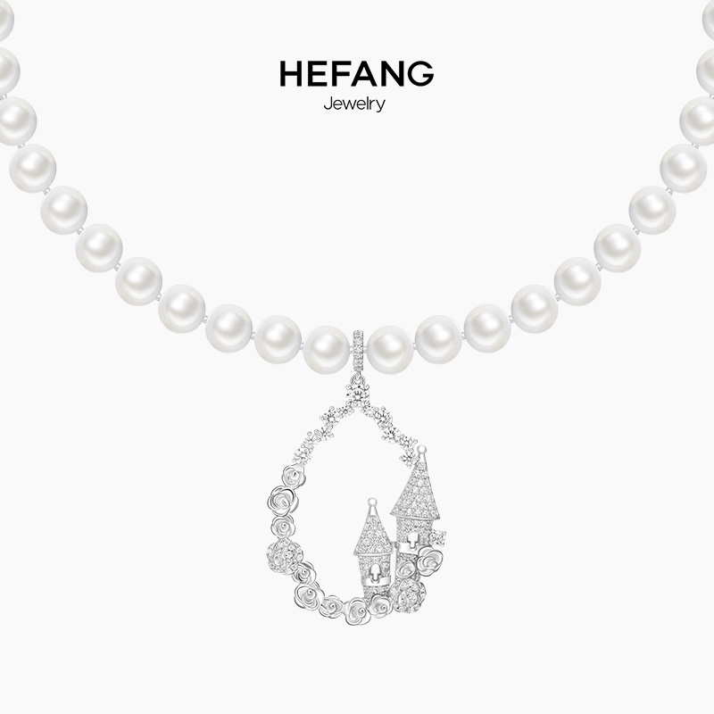 HEFANG Jewelry/ºÎ·½Ö鱦³Á˯³Ç±¤ÏîÁ´ ´¿ÒøÅ®ÆøÖʵõ×¹¾±Ëø¹ÇÁ´
