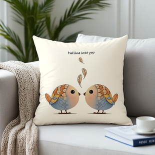 北欧素色沙发客厅抱枕好看百搭配卧室床头上靠背垫椅子汽车靠枕套