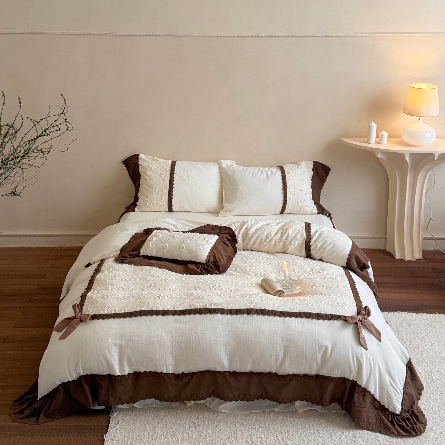 2026春夏全棉双层纱四件套柔软舒服亲肤透气好纯棉软糯床裙式床单