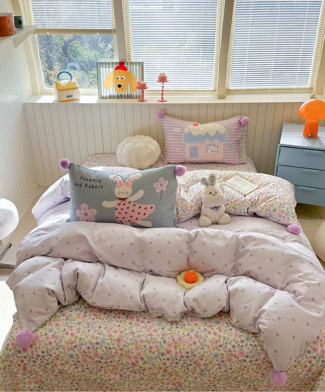 高端新品双层纱球球款四件套A类纱面料柔软透气细腻舒适质感纯棉