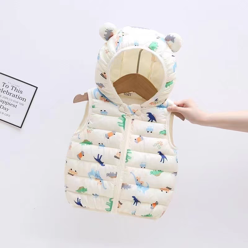 宝宝羽绒服马甲0一5岁冬季轻薄款婴幼儿保暖外套女童棉衣男孩背心