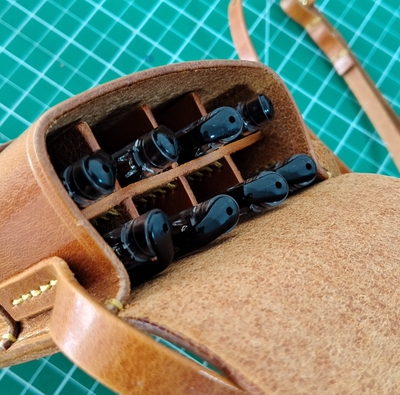 笔袋定制手工制作植鞣头层牛皮钢笔收纳包8笔位特价包邮薛氏工坊