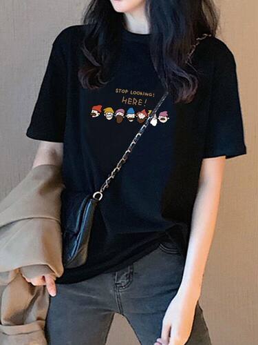 七个小矮人短袖T恤女夏季纯棉