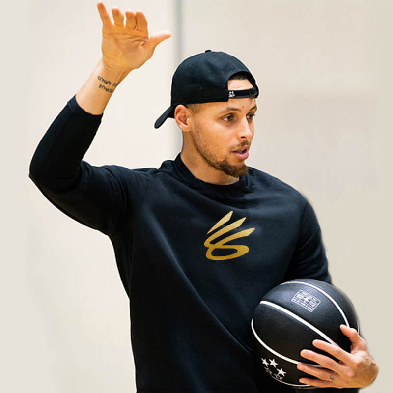 库里圆领卫衣logo勇士curry篮球