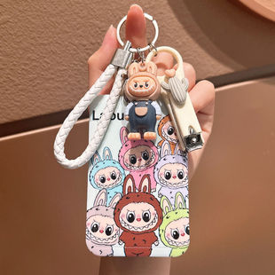 拉布布公交卡保护套学生饭卡校园门禁证件工作牌可爱卡套钥匙扣