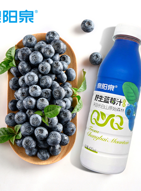 泉阳泉长白山野生蓝莓汁饮料420ml*12瓶整箱无菌0防腐含剂花青素